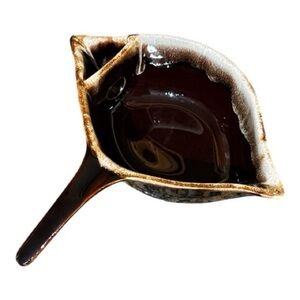 Vintage Pfaltzgraff Gourmet Drip Glaze Gravy Boat with Handle and Fat Separator